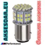 2 бр. Габаритни LED крушки BA15S габарити стопове 1156 с 50 SMD лед диода DC 12V 24V Паркинг Задни с, снимка 6