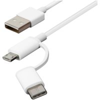XIAOMI Mi 2in1 кабел USB (А) - micro USB / Type C, 100см - SJV4082TY, снимка 8 - USB кабели - 41364095