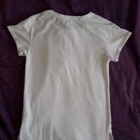 Бяла тениска с къс ръкав, снимка 2 - Тениски - 36161914