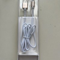 Нов кабел за IPhone 1.2 m, цвят розово златно, снимка 2 - USB кабели - 40816628