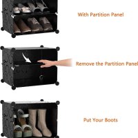Комбиниран шкаф за съхранение / шкаф за обувки / органайзер X001VKNB3R, снимка 3 - Шкафове - 41039594