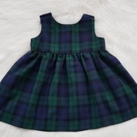 Детска карирана рокля 9-12 месеца, снимка 9 - Бебешки рокли - 42532178