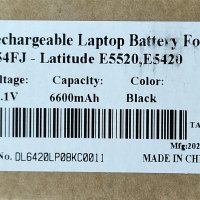 Външна Батерия за Лаптоп DELL E6530, E6420, E6430, E5520 / 6600mAh / 73Wh, снимка 2 - Части за лаптопи - 44338417
