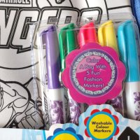 Детска раница "Оцвети сам". Avengers + 5 цветни маркера. , снимка 3 - Раници - 44305241