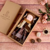 Waldorf Doll Ръчно изработена плюшена кукла, пълнена плюшена щастлива кукла изненада подарък парца, снимка 1 - Плюшени играчки - 40448424