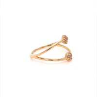 Златен дамски пръстен 1,55гр. размер:56 14кр. проба:585 модел:20049-1, снимка 2 - Пръстени - 42654677