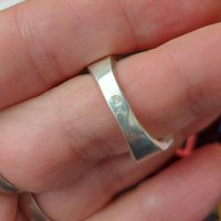 Сребърен пръстен с багети от Гранат и Цитрин / Антика / проба 925 и Житен клас , снимка 5 - Пръстени - 23991114