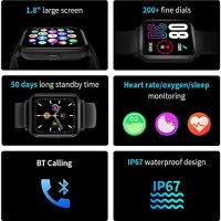 Нов Водоустойчив Смарт часовник Фитнес тракер Мъже Жени iOS Android Подарък, снимка 6 - Смарт гривни - 42229262