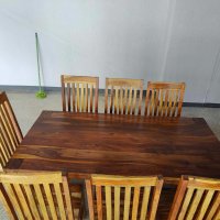 Маса и 8 стола от екзотично мангово дърво , снимка 7 - Други стоки за дома - 42374435