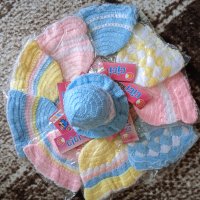 Бебешки плетени шапки, снимка 2 - Бебешки шапки - 34101038