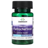 Желязо - Swanson, Albion, Ferrochel Iron, 18 mg, 180 Capsules, снимка 1 - Хранителни добавки - 41634392