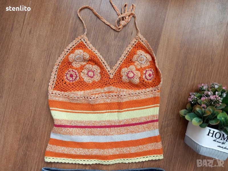  плетен летен топ EDC ESPRIT, снимка 1