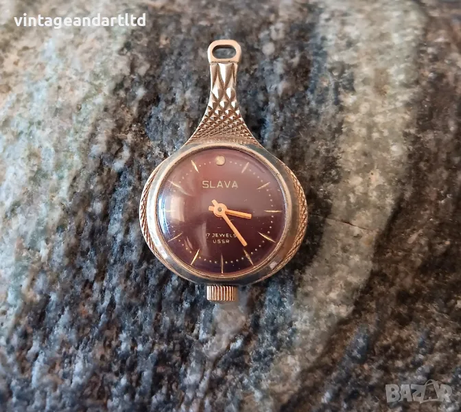 Часовник Слава, позлатен, AU, отличен, снимка 1