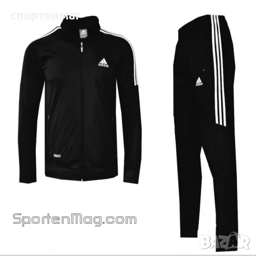 Мъжки анцуг ADIDAS CLASSIC POLIAMID черен / бяло реплика, снимка 1