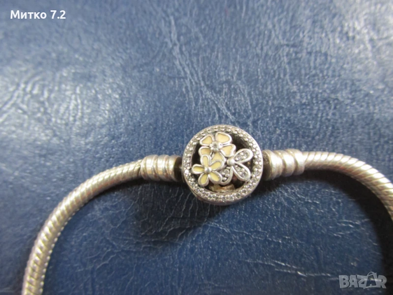 дамска сребърна гривна - 6, снимка 1