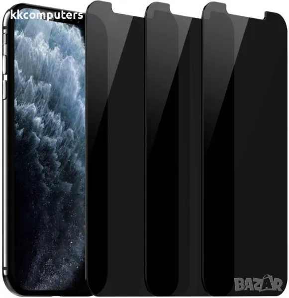 Стъклен screen protector Golden Armor Privacy за iPhone 15 Pro Max 6.7 / Черен / Баркод : 2402585, снимка 1
