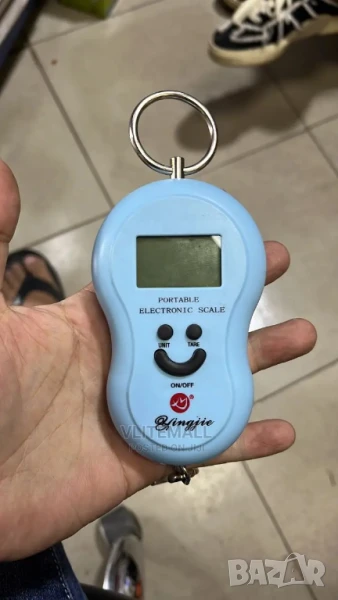 Електронна ръчна везна с кука, LCD екран, 50 кг, точност 10 г, работа 2 x AAA, снимка 1