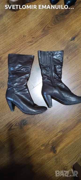 Дамски ботуши естествена кожа 39 номер , снимка 1
