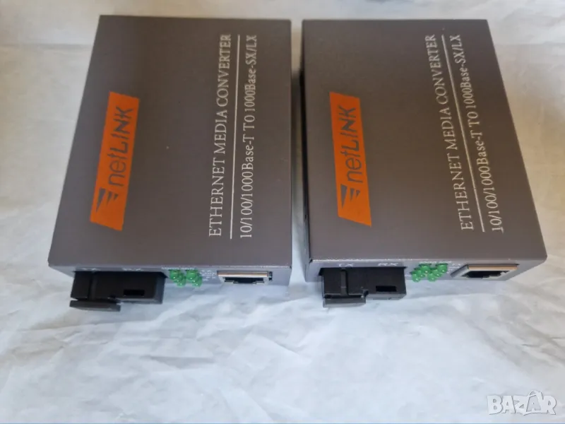 FMC Gigabit Fiber Optical Media Converter 10/100/1000Mbps Single Mode 20Km UPC/APC SC-Port, снимка 1