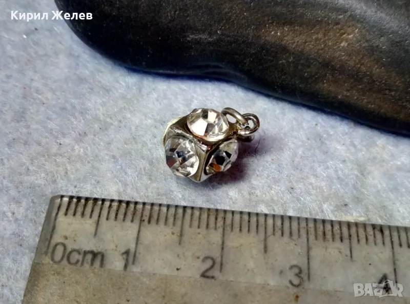 СТИЛЕН АРТ ПЕНДАНТ от БЛАГОРОДНА СТОМАНА с ФАСЕТИРАНИ ИСКРЯЩИ КРИСТАЛЧЕТА 38908, снимка 1