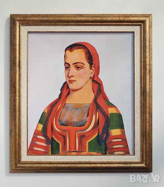 Портрет на девойка, Владимир Димитров - Майстора, картина, снимка 1
