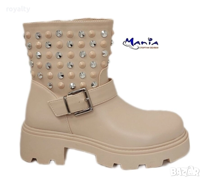 Дамски боти в бежово, снимка 1