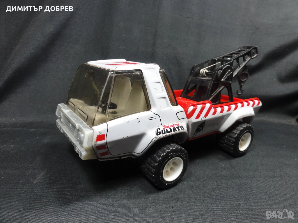 СТАРА РЕТРО МЕТАЛНА ИГРАЧКА КАМИОН ПЪТНА ПОМОЩ JOUSTRA FRANCE, снимка 1