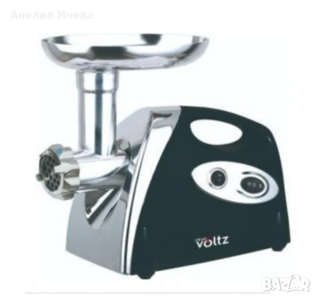Месомелачка Voltz, 1400W, приставка за домати, бял, черен, червен, снимка 1