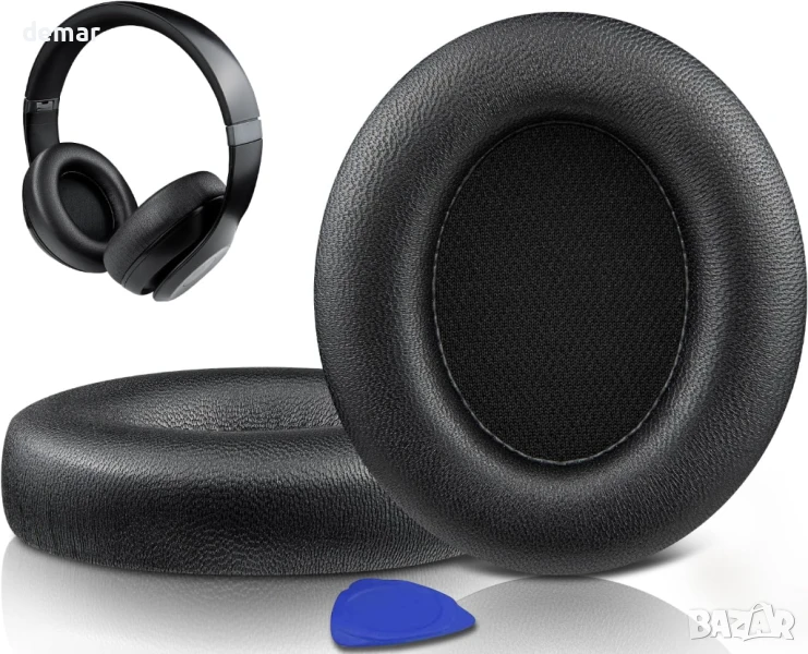 SOULWIT Резервни наушници от агнешка кожа за слушалки Beats Studio Pro, черни, снимка 1