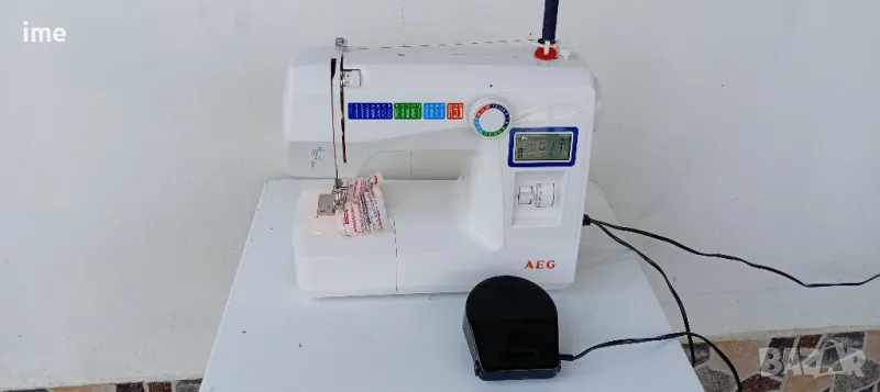 Шевна машина НОМЕР 05. AEG 11225. Ревизирана. Работеща с мостра на някой видове на шиене..., снимка 1