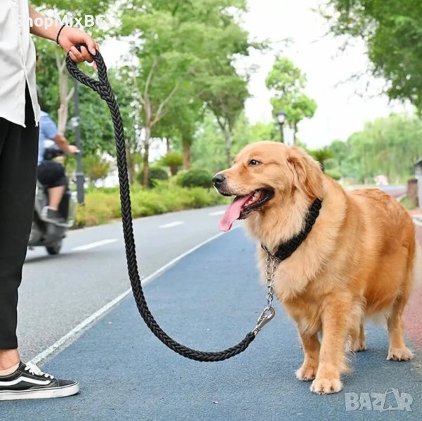 Плетен повод за куче – 120 см, снимка 1