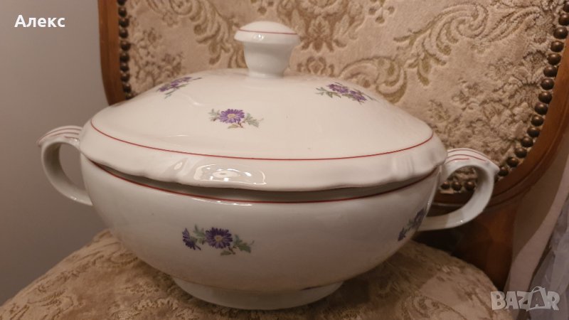 Български порцеланов супник, Стойко Иванов Пеев, 1960г, снимка 1