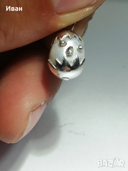 Сребърна висулка с перла , снимка 1