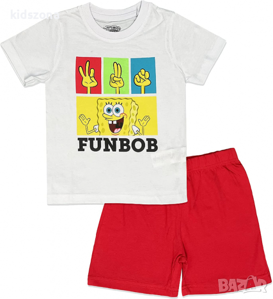 Детска пижама к.р. Sponge Bob за 4, 5, 6, 7, 8, 9 г. - М3-4, снимка 1