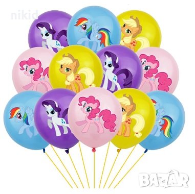 Малкото Пони My Little Pony Обикновен надуваем латекс латексов балон парти хелий или газ, снимка 1