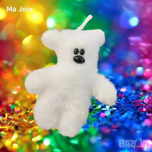 🧸 Бяло мече Лумин плюшена играчка 15 см, снимка 1