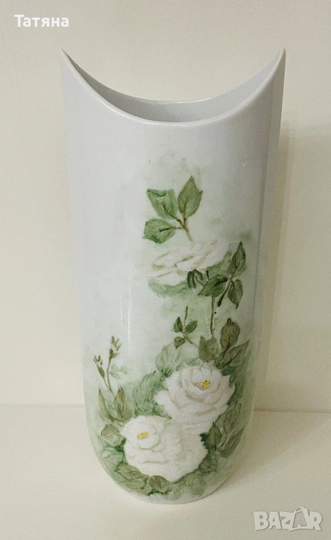 Ръчно рисувана порцеланова ваза Kaiser Germany, снимка 1