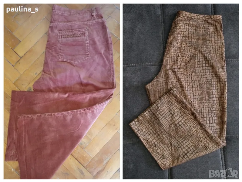 Два броя / Еластични маркови бермуди "Pret a porter" и "Fransa" широки крачоли / голям размер, снимка 1