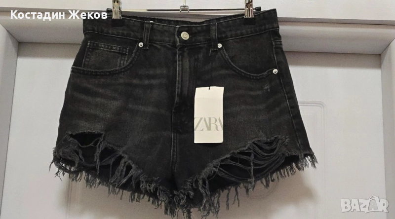 Нови със етикет. Дамски оригинални къси панталонки дънкови. ZARA , снимка 1