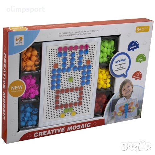 Класическа мозайка за редене на картинки, многоцветна. , снимка 1