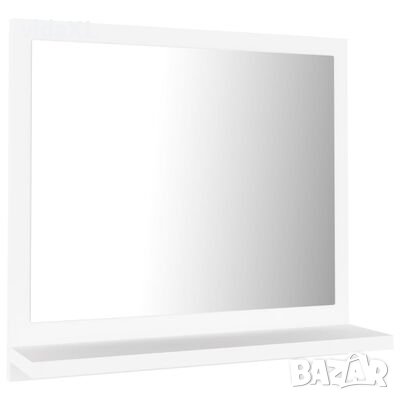 vidaXL Огледало за баня, бяло, 40x10,5x37 см, ПДЧ(SKU:804553, снимка 1