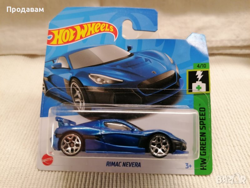 💕🧸Hot Wheels, Rimac Nevera, синьо и бяло, HW GREEN SPEED, снимка 1