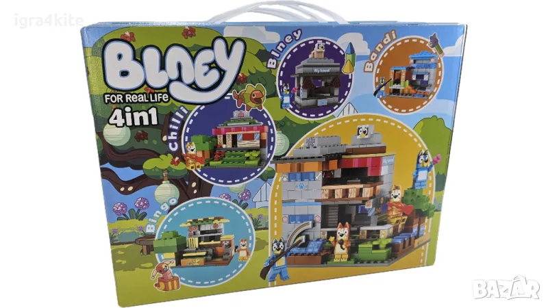 Голяма кутия 4 в 1 с конструктори кучето Блу от 925 ч. Bluey за 59лв. Блуи, снимка 1