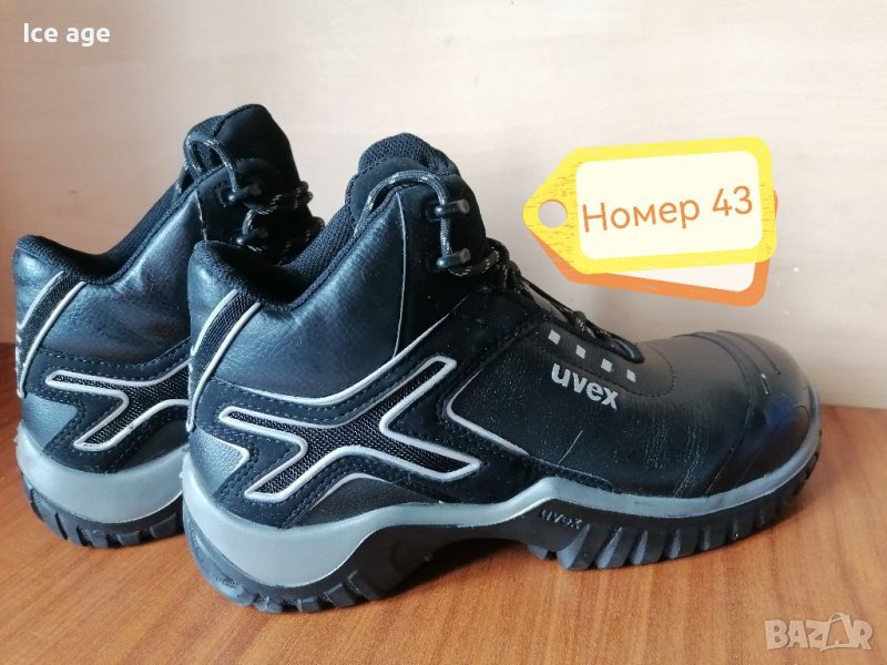 Uvex мъжки работни обувки с предпазно бомбе номер 43 , снимка 1