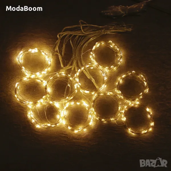 Коледни лампички с 300Led лампи 3 метра на 3 метра ,коледна завеса с дистанционно, снимка 1