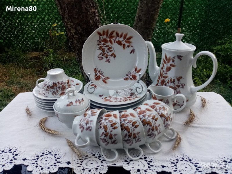 * Mitterteich Bavaria * - старинен сервиз житен клас, снимка 1