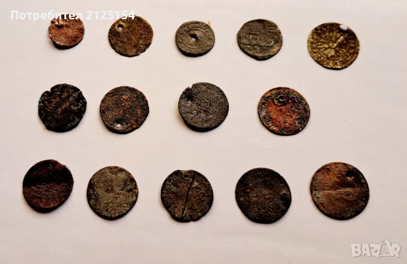 Лот от стари османски мангъри и корабни жетони., снимка 1