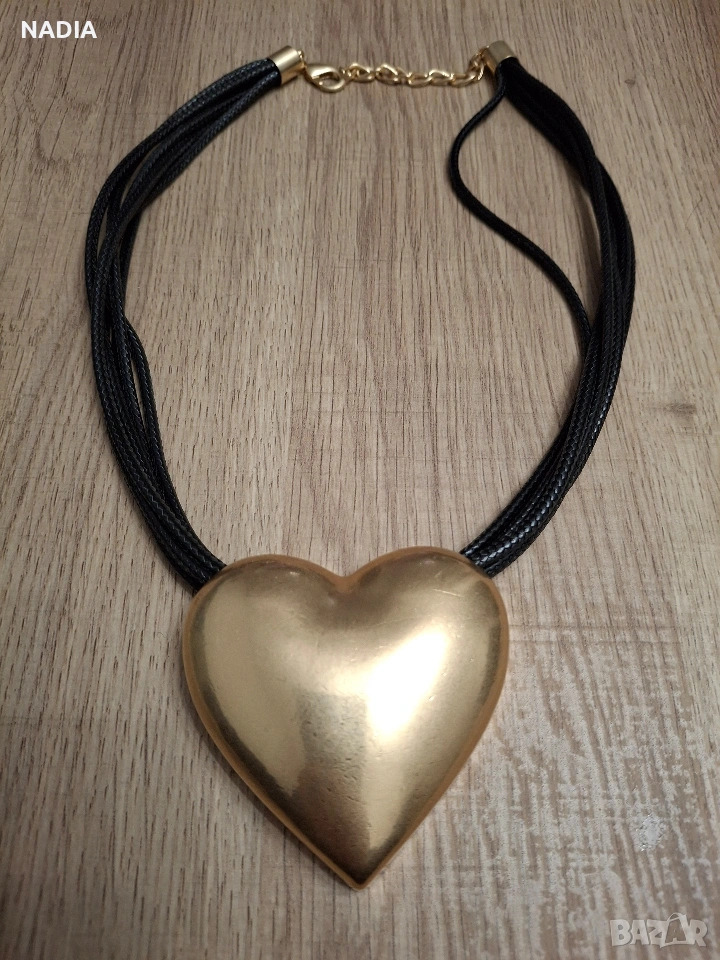 Колие златно сърце, снимка 1