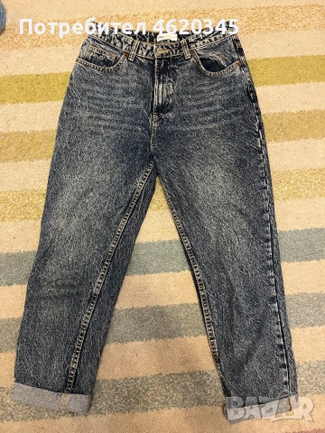 Дънки Зара Zara mom fit , снимка 4 - Дънки - 52240938