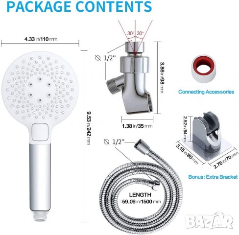 Душ слушалка MH-ZY-SHOWER, снимка 2 - Душове - 38944690